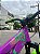 BICICLETA MTB FREERIDE ARO (26) VIKINGX TUFF-X25 CAMBIO 7 VELOCIDADES (1X7) FREIO DISC HIDRAULICO COR ROXA/AMARELO/VERDE - Imagem 7