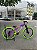 BICICLETA MTB FREERIDE ARO (26) VIKINGX TUFF-X25 CAMBIO 7 VELOCIDADES (1X7) FREIO DISC HIDRAULICO COR ROXA/AMARELO/VERDE - Imagem 1