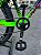 BICICLETA MTB FREERIDE ARO (26) VIKINGX TUFF-44 KIT 7 VELOCIDADES FREIO DISC MECÂNICO COR PRETO/VERDE/ROSA - Imagem 3