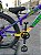 BICICLETA MTB FREERIDE ARO (26) VIKINGX TUFF-25 KIT 7 VELOCIDADES FREIO DISC MECÂNICO COR ROXO/VERDE/AMARELO - Imagem 4