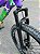 BICICLETA MTB FREERIDE ARO (26) VIKINGX TUFF-25 KIT 7 VELOCIDADES FREIO DISC MECÂNICO COR ROXO/VERDE/AMARELO - Imagem 7
