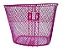 CESTA ARAME PARA ARO 24 AÇO GRANDE ROSA COM SUPORTE E COM HASTE - Imagem 2