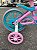 BICICLETA ARO (12) FEMININA COR ROSA/AZUL S/MARCHA  MARCA NATHOR CHARM COM CESTA - Imagem 2