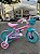 BICICLETA ARO (12) FEMININA COR ROSA/AZUL S/MARCHA  MARCA NATHOR CHARM COM CESTA - Imagem 1