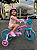 BICICLETA ARO (12) FEMININA COR ROSA/AZUL S/MARCHA MARCA NATHOR CHARM COM CESTA - Imagem 1