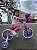 BICICLETA ARO (12) FEMININA AZUL/ROSA S/MARCHA FREIO V-BRAKE NATHOR BARBIE - Imagem 1