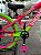 BICICLETA MTB FREERIDE ARO (26) VIKINGX TUFF-25 KIT 7 VELOCIDADES FREIO A DISCO MECÂNICO COR ROSA/VERDE - Imagem 4