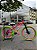 BICICLETA MTB FREERIDE ARO (26) VIKINGX TUFF-25 KIT 7 VELOCIDADES FREIO A DISCO MECÂNICO COR ROSA/VERDE - Imagem 14