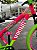 BICICLETA MTB FREERIDE ARO (26) VIKINGX TUFF-25 KIT 7 VELOCIDADES FREIO A DISCO MECÂNICO COR ROSA/VERDE - Imagem 5