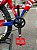 BICICLETA MTB FREERIDE ARO (26) VIKINGX TUFF-25 KIT 7 VELOCIDADES FREIO A DISCO MECÂNICO COR VERMELHO/AZUL/BRANCO - Imagem 3