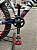 BICICLETA MTB FREERIDE ARO (26) VIKINGX TUFF-25 KIT 7 VELOCIDADES FREIO A DISCO MECÂNICO COR PRATA/AZUL/VERMELHO - Imagem 3