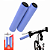 PAR DE MANOPLA PUNHO BIKE MTB ABSOLUTE AZUL SILICONE - Imagem 2