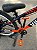 BICICLETA MTB FREERIDE ARO (26) VIKINGX TUFF-25 KIT 7 VELOCIDADES (1X7) FREIO A DISCO MECÂNICO COR ROXO/LARANJA - Imagem 4