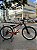 BICICLETA MTB FREERIDE ARO (26) VIKINGX TUFF-25 KIT 7 VELOCIDADES (1X7) FREIO A DISCO MECÂNICO COR ROXO/LARANJA - Imagem 1