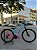 BICICLETA MTB ARO (29) ABSOLUTE HERA 21 VELOCIDADES FREIO A DISCO MECÂNICO TAMANHO 15 (P) COR AZUL/ROSA - Imagem 1