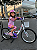 BICICLETA ARO (20) FEMININA CALOI CECI S/ MARCHA FREIO V-BRAKE COM CESTA COR BRANCO/ROXO - Imagem 1