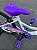 BICICLETA ARO (20) FEMININA CALOI CECI S/ MARCHA FREIO V-BRAKE COM CESTA COR BRANCO/ROXO - Imagem 2