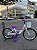 BICICLETA ARO (20) FEMININA CALOI CECI S/ MARCHA FREIO V-BRAKE COM CESTA COR BRANCO/ROXO - Imagem 3