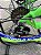 BICICLETA MTB FREERIDE ARO (26) VIKINGX TUFF-25 KIT 7 VELOCIDADES (1X7) FREIO A DISCO MECÂNICO COR VERDE/AZUL - Imagem 2