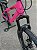 BICICLETA ARO (24) MTB COLLI NAPOLI ALUMINIO 7 VELOCIDADES (1X7) FREIO A DISCO MECÂNICO COR ROSA NEON - Imagem 5