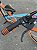 BICICLETA MTB FREERIDE ARO (26) VIKINGX TUFF X-25 CAMBIO 7 VELOCIDADES FREIO DISC MECÂNICO COR AZUL/LARANJA - Imagem 7