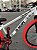 BICICLETA MTB FREERIDE ARO (26) HUPI STRIP KIT SINGLE (SEM MARCHA) FREIO DISC TRASEIRO SHIMANO MT200 COR BRANCO/VERMELHO - Imagem 4