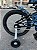 BICICLETA ARO (16) MASCULINA COR CAMUFLADA AZUL S/MARCHA FREIO V-BRAKE MARCA GROOVE - Imagem 3