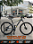 BICICLETA MTB ARO (29) OGGI HACKER HDS SHIMANO ESSA 8V FREIO DISC HIDRÁULICO TAMANHO 15 (P) COR GRAF/AMAR/PTO - Imagem 1