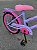 BICICLETA ARO (20) FEMININA COLLI CELINA SEM MARCHA FREIO V-BRAKE COM CESTA LILAS/ROSA - Imagem 4