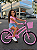 BICICLETA ARO (20) FEMININA COLLI CELINA SEM MARCHA FREIO V-BRAKE COM CESTA ROSA - Imagem 1