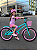 BICICLETA ARO (20) FEMININA COLLI CELINA SEM MARCHA FREIO V-BRAKE COM CESTA VERDE ACQUA/ROSA BEBE - Imagem 1