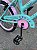 BICICLETA ARO (20) FEMININA COLLI CELINA SEM MARCHA FREIO V-BRAKE COM CESTA  VERDE ACQUA/ROSA BEBE - Imagem 3