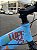 BICICLETA MTB FREERIDE ARO (26) VIKINGX TUFF X-25 CAMBIO 21 VELOCIDADES FREIO DISC MECÂNICO COR AZUL/LARANJA (USADA) - Imagem 6