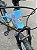 BICICLETA MTB FREERIDE ARO (26) VIKINGX TUFF X-25 CAMBIO 21 VELOCIDADES FREIO DISC MECÂNICO COR AZUL/LARANJA (USADA) - Imagem 9