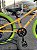 BICICLETA ARO (20) MTB COLLI GRAUZINHA 7 VELOCIDADES (1X7) FREIO A DISCO MECÂNICO COR AMARELO PNEU VERDE NEON - Imagem 4