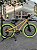 BICICLETA ARO (20) MTB COLLI GRAUZINHA 7 VELOCIDADES (1X7) FREIO A DISCO MECÂNICO COR AMARELO PNEU VERDE NEON - Imagem 1
