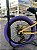 BICICLETA ARO (20) MTB COLLI GRAUZINHA 7 VELOCIDADES (1X7) FREIO A DISCO MECÂNICO COR AMARELO PNEU ROXO - Imagem 2