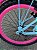 BICICLETA ARO (20) FEMININA COLLI CELINA SEM MARCHA FREIO V-BRAKE COM CESTA AZUL CHAMPANHE/ ROSA NEON - Imagem 3