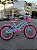 BICICLETA ARO (20) FEMININA COLLI CELINA SEM MARCHA FREIO V-BRAKE COM CESTA AZUL CHAMPANHE/ ROSA NEON - Imagem 2