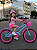 BICICLETA ARO (20) FEMININA COLLI CELINA SEM MARCHA FREIO V-BRAKE COM CESTA AZUL CHAMPANHE/ ROSA NEON - Imagem 1