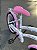 BICICLETA ARO (20) FEMININA COLLI CELINA SEM MARCHA FREIO V-BRAKE COM CESTA BRANCO/ROSA - Imagem 4