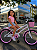 BICICLETA ARO (20) FEMININA COLLI CELINA SEM MARCHA FREIO V-BRAKE COM CESTA BRANCO/ROSA - Imagem 1
