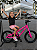 BICICLETA ARO (16) MTB FEMININA COLLI AIRON SEM MARCHA FREIO A DISCO MECÂNICO COR ROSA NEON - Imagem 1