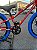 BICICLETA ARO (20) MTB COLLI GRAUZINHA 7 VELOCIDADES (1X7) FREIO A DISCO MECÂNICO COR VEMELHA PNEU AZUL - Imagem 4