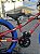 BICICLETA ARO (20) MTB COLLI GRAUZINHA 7 VELOCIDADES (1X7) FREIO A DISCO MECÂNICO COR VEMELHA PNEU AZUL - Imagem 5