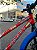 BICICLETA ARO (20) MTB COLLI GRAUZINHA 7 VELOCIDADES (1X7) FREIO A DISCO MECÂNICO COR VEMELHA PNEU AZUL - Imagem 6