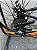 BICICLETA ARO (20) MTB COLLI GRAUZINHA 7 VELOCIDADES (1X7) FREIO A DISCO MECÂNICO COR PRETO FOSCO PNEU LARANJA - Imagem 3