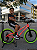 BICICLETA ARO (20) MTB COLLI GRAUZINHA 7 VELOCIDADES (1X7) FREIO A DISCO MECÂNICO COR LARANJA PNEU VERDE - Imagem 1