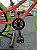 BICICLETA ARO (20) MTB COLLI GRAUZINHA 7 VELOCIDADES (1X7) FREIO A DISCO MECÂNICO COR LARANJA PNEU VERDE - Imagem 4