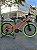 BICICLETA ARO (20) MTB COLLI GRAUZINHA 7 VELOCIDADES (1X7) FREIO A DISCO MECÂNICO COR LARANJA PNEU VERDE - Imagem 1